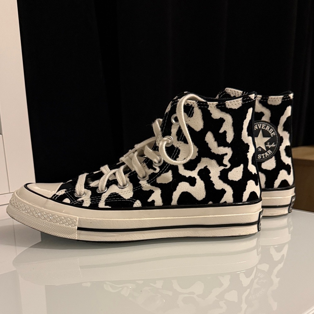 Converse Chuck Taylor 70 Hightop Women's Black and White Patterned Sneakers